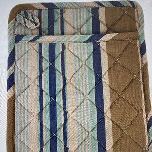Annie Selke Blue Heron Stripe potholders S/2 *NWT*